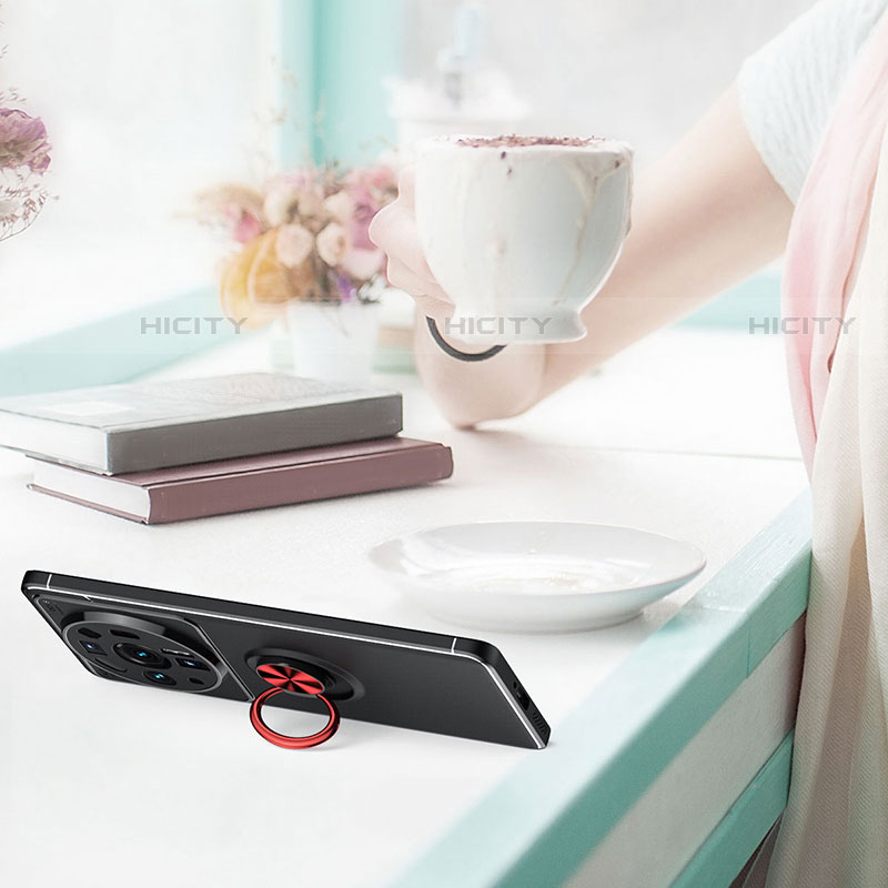 Silikon Hülle Handyhülle Ultra Dünn Schutzhülle Tasche Flexible mit Magnetisch Fingerring Ständer A02 für Xiaomi Mi 12S Ultra 5G
