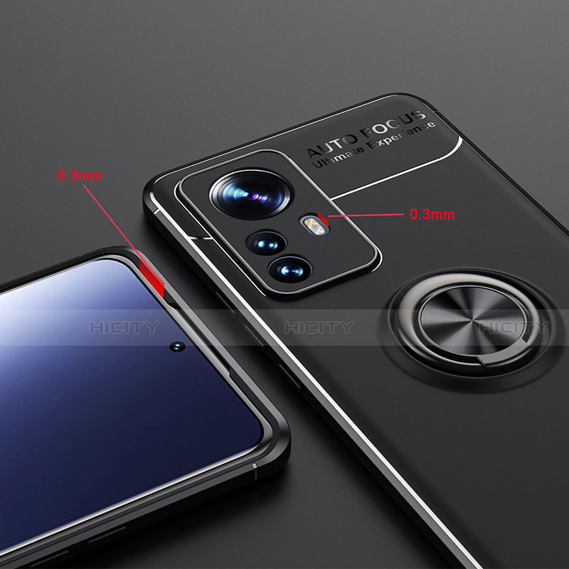 Silikon Hülle Handyhülle Ultra Dünn Schutzhülle Tasche Flexible mit Magnetisch Fingerring Ständer A04 für Xiaomi Mi 12 5G