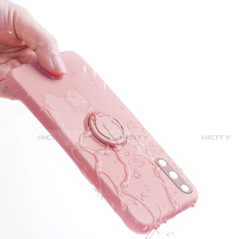 Silikon Hülle Handyhülle Ultra Dünn Schutzhülle Tasche Flexible mit Magnetisch Fingerring Ständer A05 für Huawei Enjoy 10e