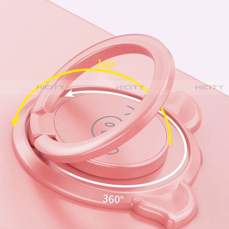 Silikon Hülle Handyhülle Ultra Dünn Schutzhülle Tasche Flexible mit Magnetisch Fingerring Ständer A05 für Vivo Nex 3