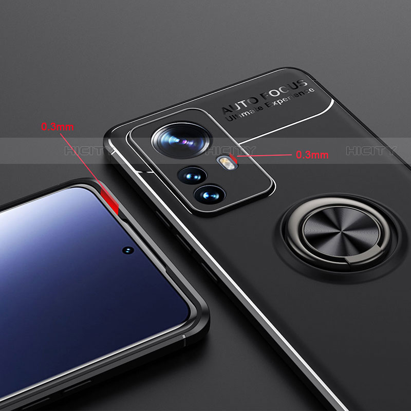 Silikon Hülle Handyhülle Ultra Dünn Schutzhülle Tasche Flexible mit Magnetisch Fingerring Ständer A05 für Xiaomi Mi 12S 5G