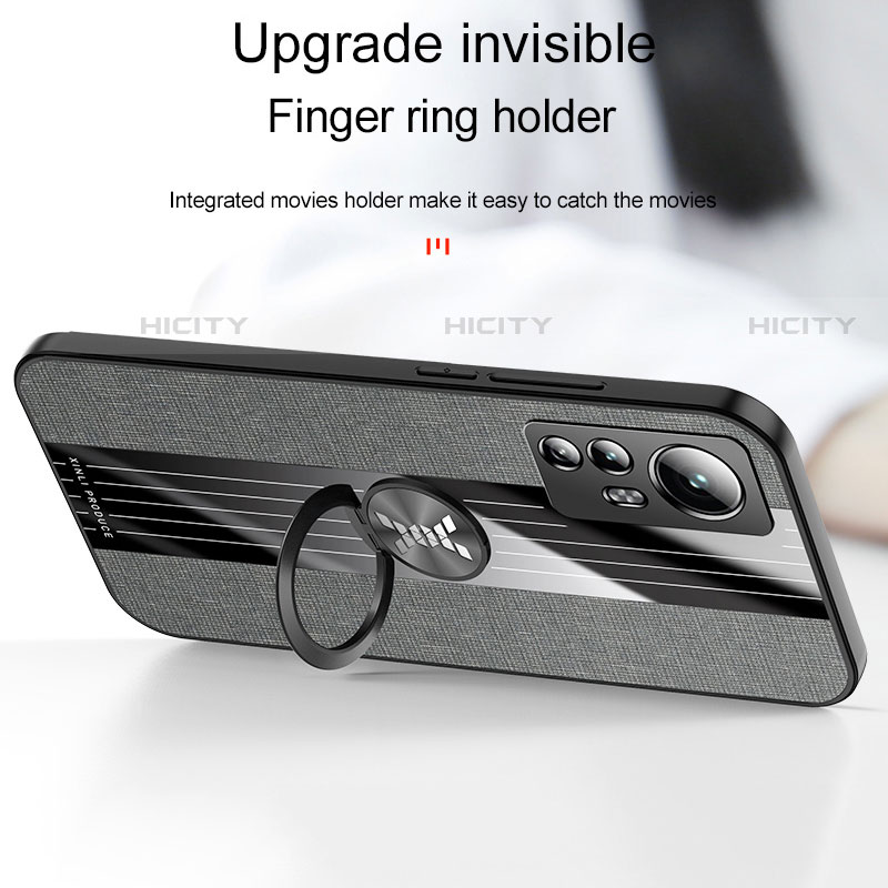 Silikon Hülle Handyhülle Ultra Dünn Schutzhülle Tasche Flexible mit Magnetisch Fingerring Ständer A08 für Xiaomi Mi 12S 5G