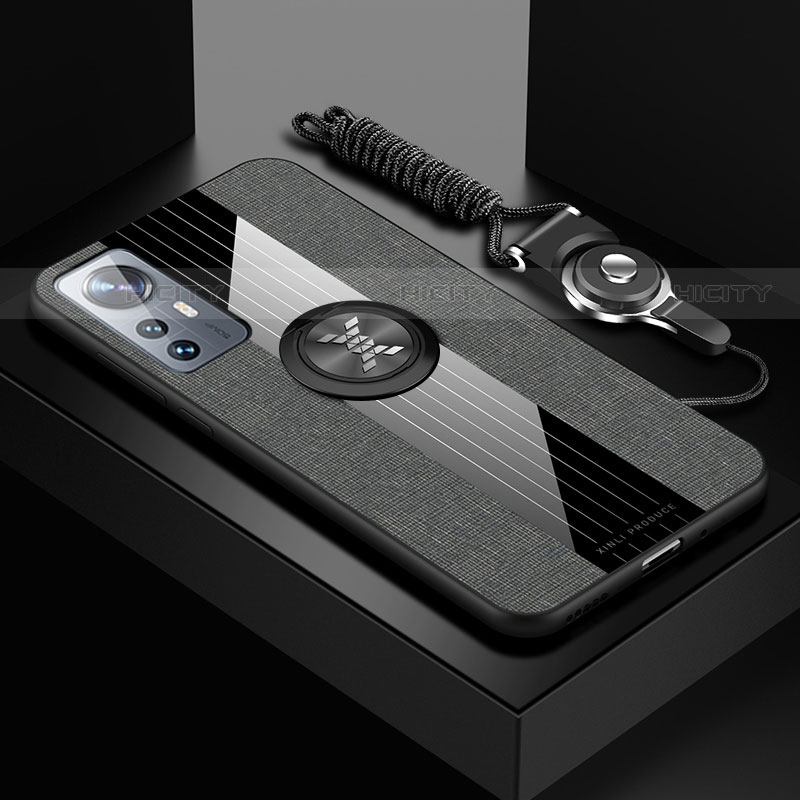 Silikon Hülle Handyhülle Ultra Dünn Schutzhülle Tasche Flexible mit Magnetisch Fingerring Ständer A08 für Xiaomi Mi 12S Pro 5G