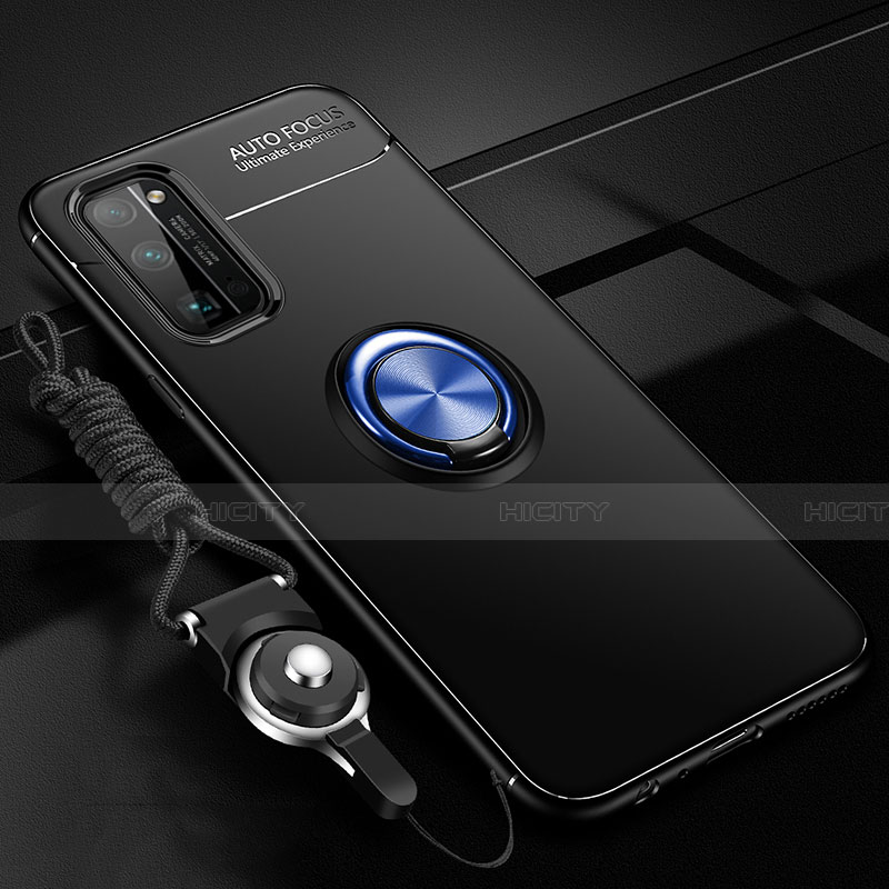 Silikon Hülle Handyhülle Ultra Dünn Schutzhülle Tasche Flexible mit Magnetisch Fingerring Ständer für Huawei Honor 30 Pro