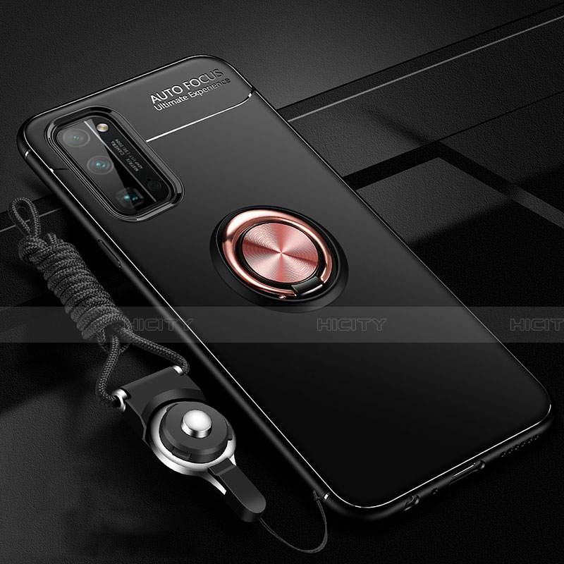 Silikon Hülle Handyhülle Ultra Dünn Schutzhülle Tasche Flexible mit Magnetisch Fingerring Ständer für Huawei Honor 30 Pro+ Plus groß