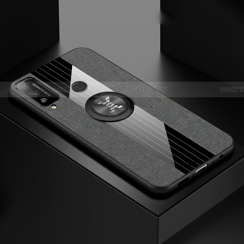 Silikon Hülle Handyhülle Ultra Dünn Schutzhülle Tasche Flexible mit Magnetisch Fingerring Ständer für Huawei Honor Play4T