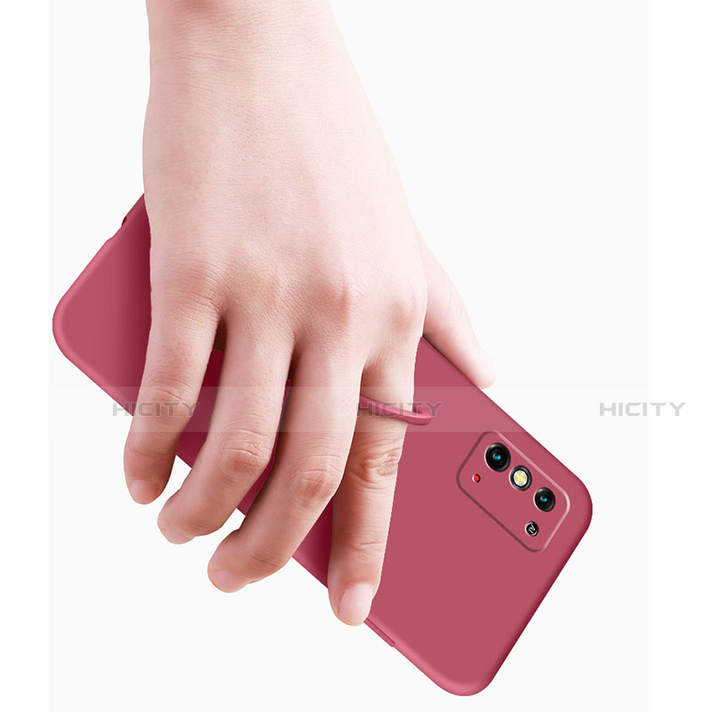 Silikon Hülle Handyhülle Ultra Dünn Schutzhülle Tasche Flexible mit Magnetisch Fingerring Ständer für Huawei Honor X10 Max 5G