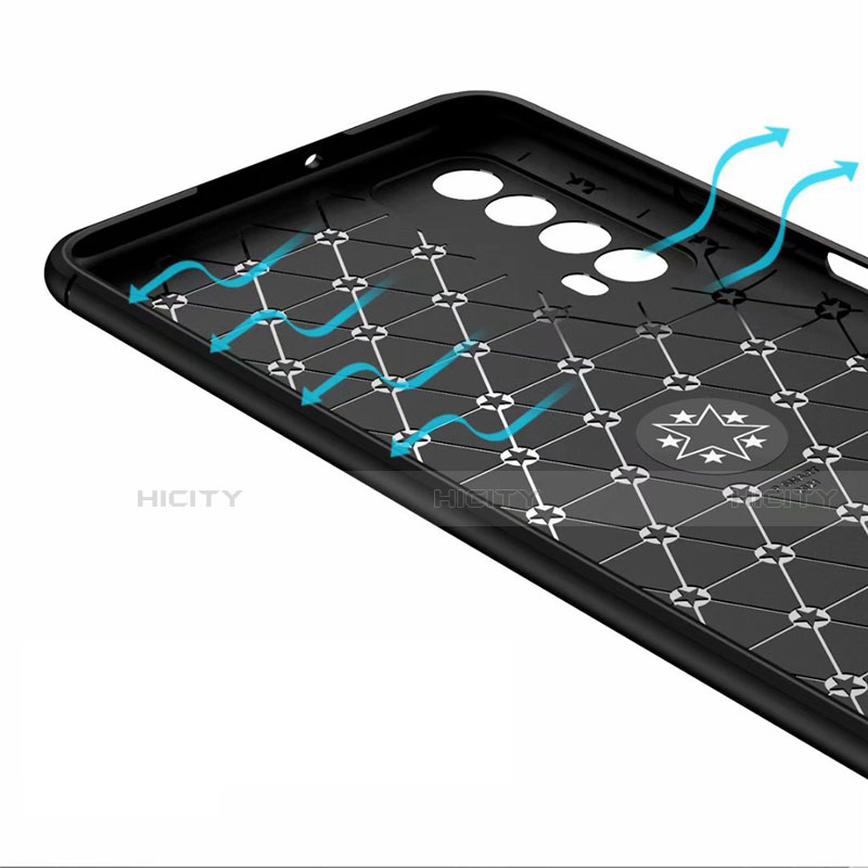 Silikon Hülle Handyhülle Ultra Dünn Schutzhülle Tasche Flexible mit Magnetisch Fingerring Ständer für Huawei Y7a