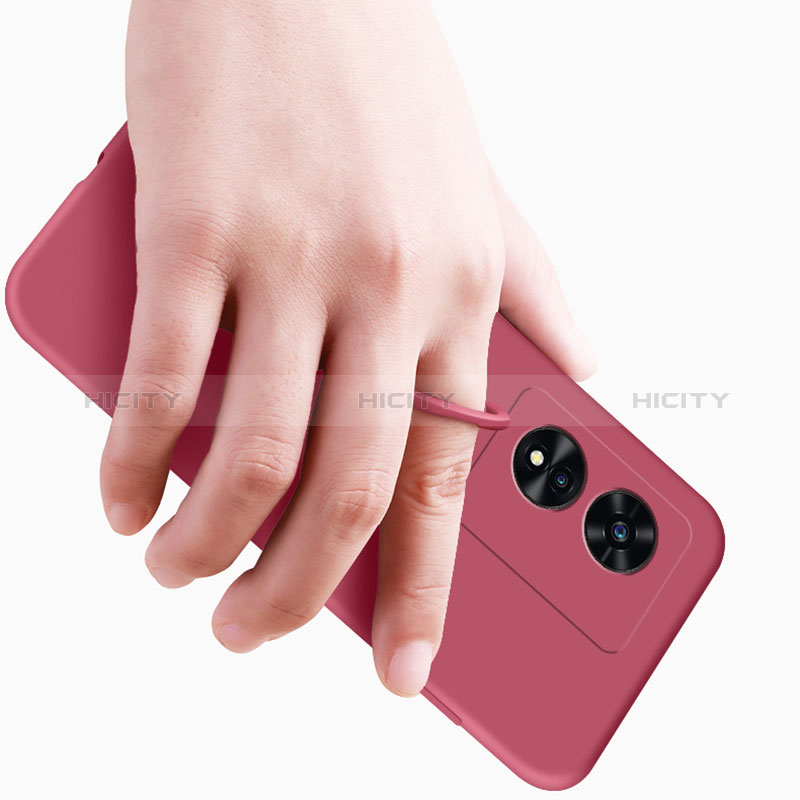Silikon Hülle Handyhülle Ultra Dünn Schutzhülle Tasche Flexible mit Magnetisch Fingerring Ständer für Oppo A78 5G