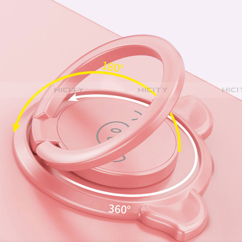 Silikon Hülle Handyhülle Ultra Dünn Schutzhülle Tasche Flexible mit Magnetisch Fingerring Ständer für Oppo Ace2