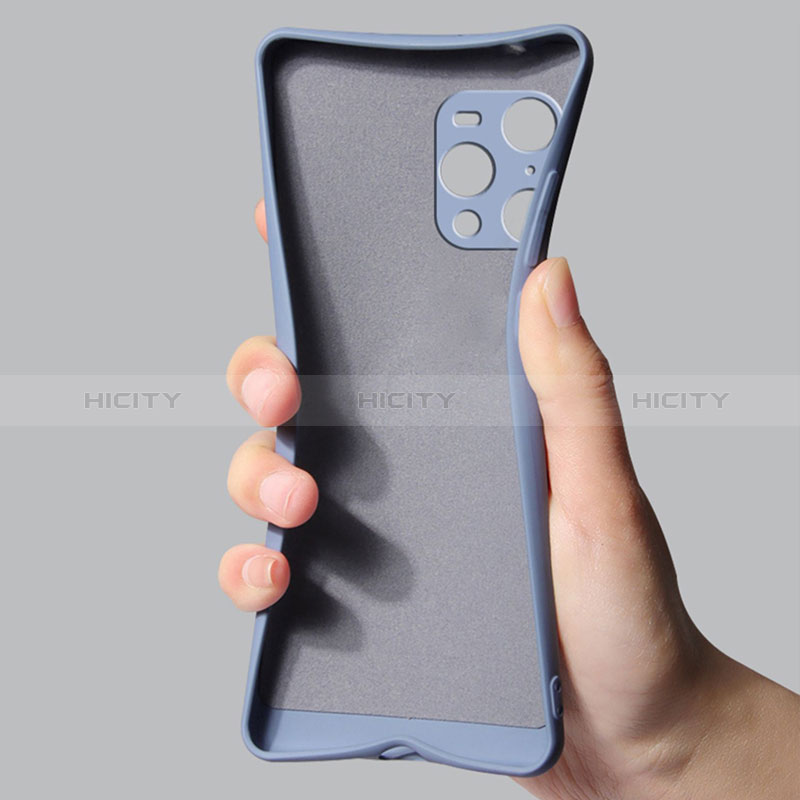 Silikon Hülle Handyhülle Ultra Dünn Schutzhülle Tasche Flexible mit Magnetisch Fingerring Ständer für Oppo Find X3 5G