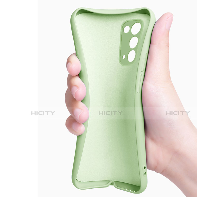 Silikon Hülle Handyhülle Ultra Dünn Schutzhülle Tasche Flexible mit Magnetisch Fingerring Ständer für Oppo Find X3 Lite 5G groß