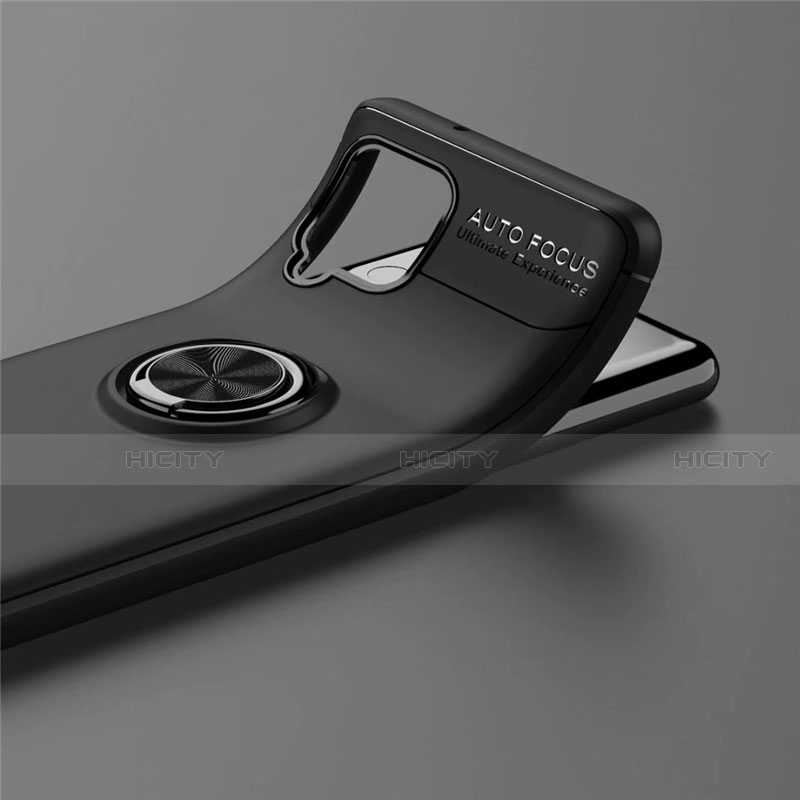 Silikon Hülle Handyhülle Ultra Dünn Schutzhülle Tasche Flexible mit Magnetisch Fingerring Ständer für Samsung Galaxy A42 5G groß