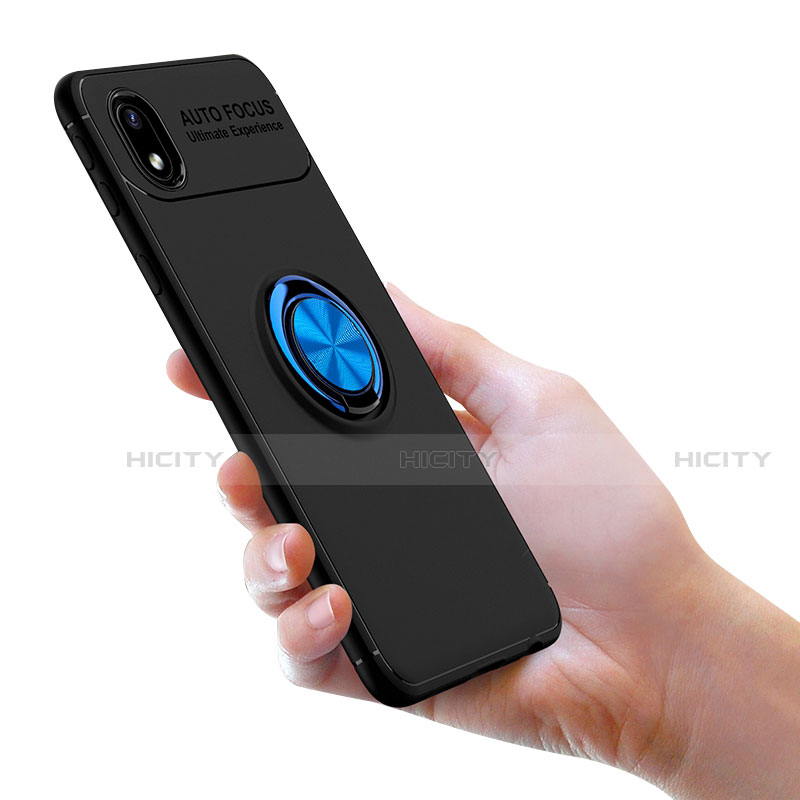 Silikon Hülle Handyhülle Ultra Dünn Schutzhülle Tasche Flexible mit Magnetisch Fingerring Ständer für Samsung Galaxy M01 Core