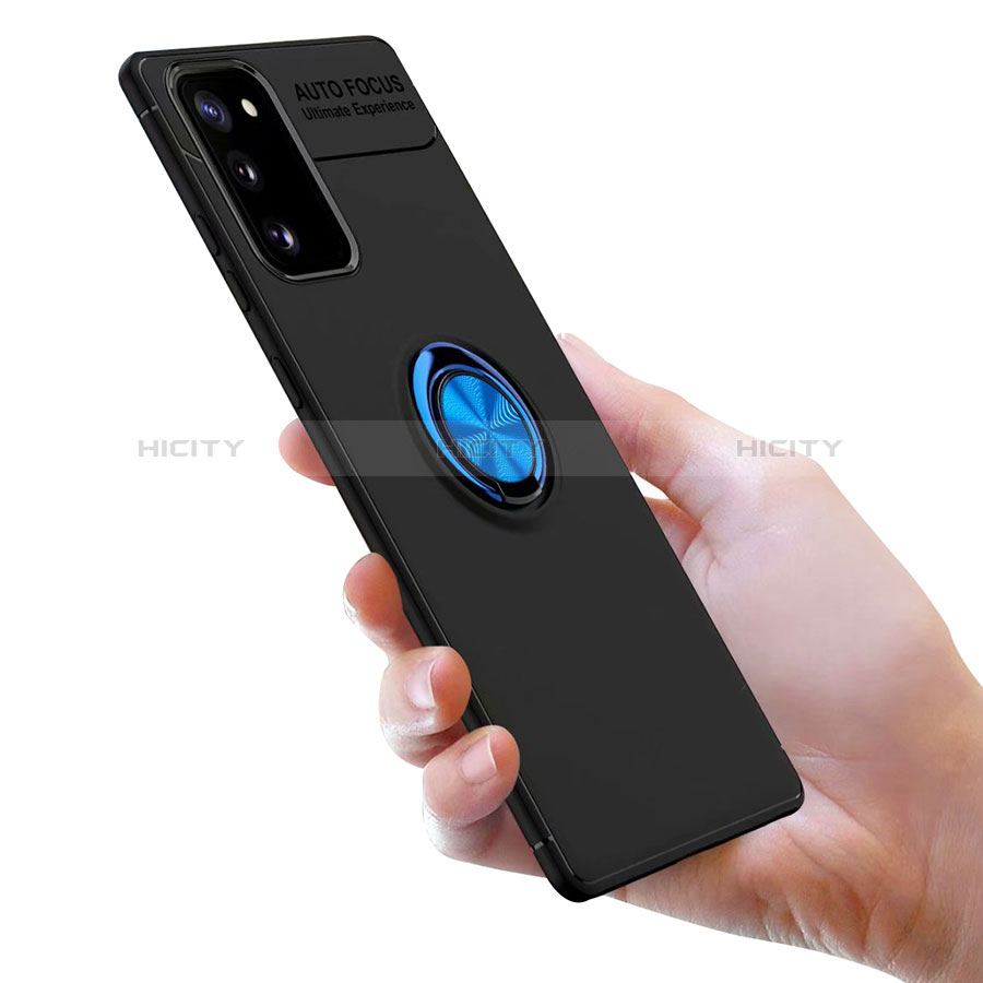 Silikon Hülle Handyhülle Ultra Dünn Schutzhülle Tasche Flexible mit Magnetisch Fingerring Ständer für Samsung Galaxy S20 Lite 5G groß