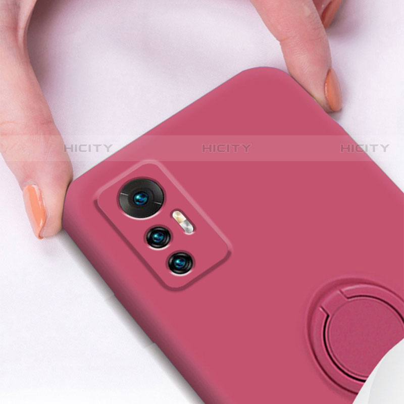 Silikon Hülle Handyhülle Ultra Dünn Schutzhülle Tasche Flexible mit Magnetisch Fingerring Ständer für Xiaomi Mi 12 5G