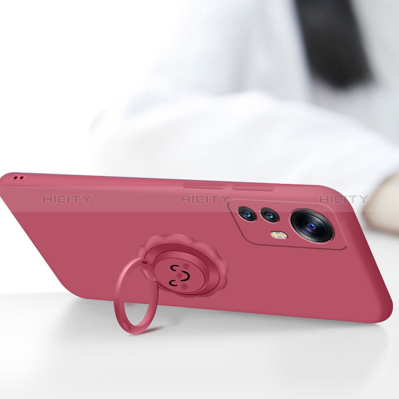 Silikon Hülle Handyhülle Ultra Dünn Schutzhülle Tasche Flexible mit Magnetisch Fingerring Ständer für Xiaomi Mi 12T Pro 5G