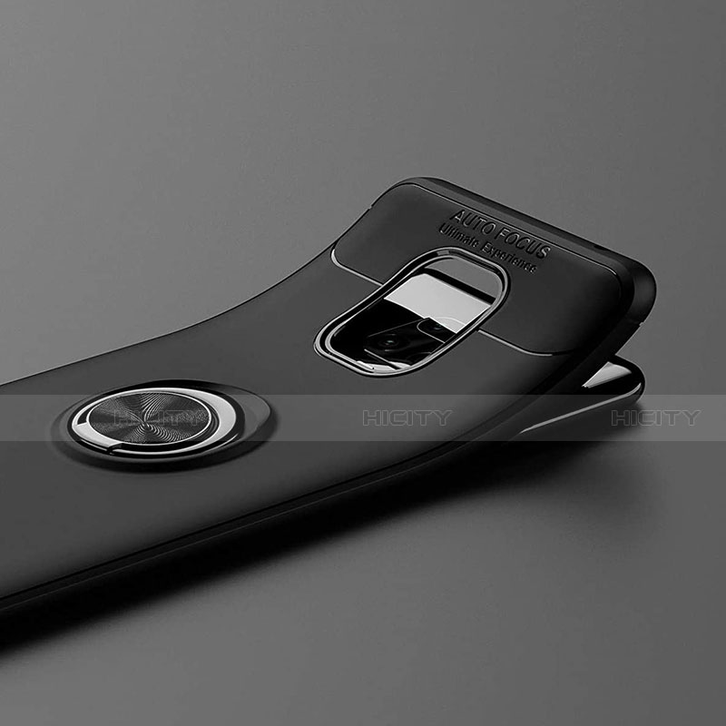 Silikon Hülle Handyhülle Ultra Dünn Schutzhülle Tasche Flexible mit Magnetisch Fingerring Ständer für Xiaomi Redmi Note 9 Pro