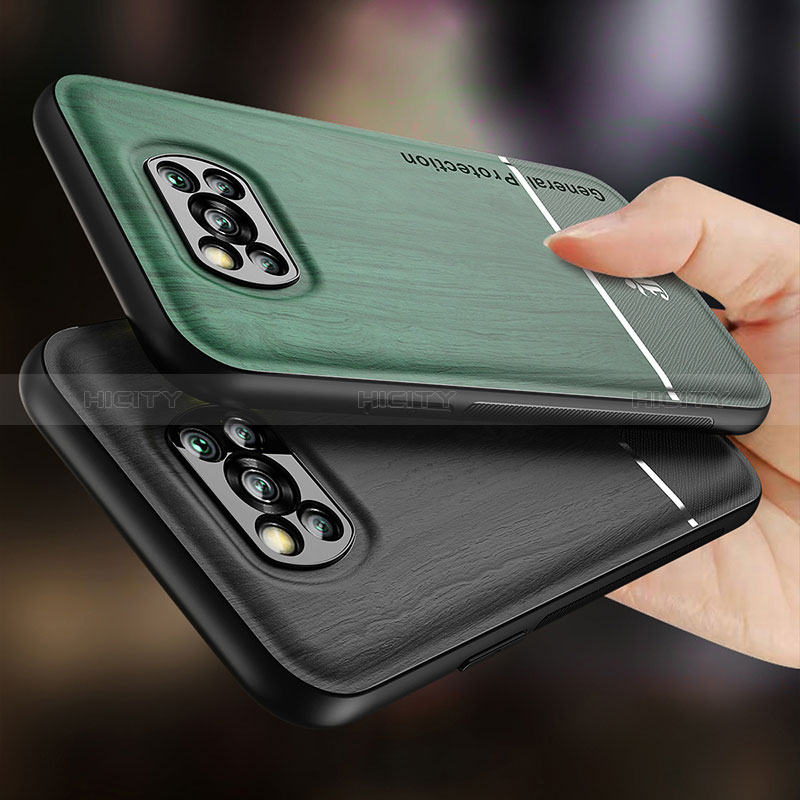 Silikon Hülle Handyhülle Ultra Dünn Schutzhülle Tasche Flexible mit Magnetisch Fingerring Ständer JM1 für Xiaomi Poco X3 Pro groß