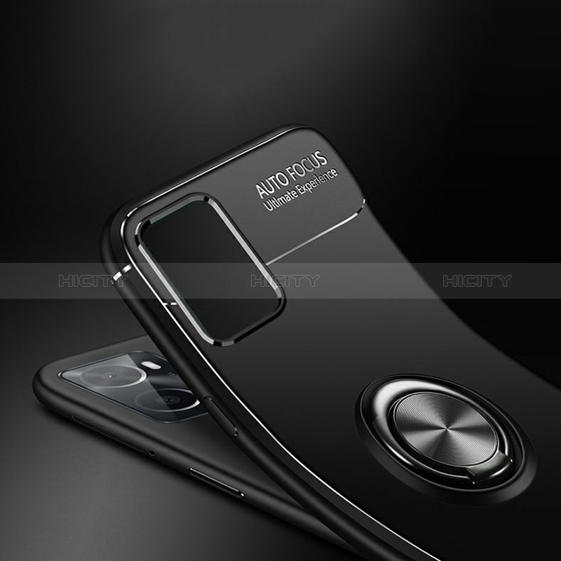 Silikon Hülle Handyhülle Ultra Dünn Schutzhülle Tasche Flexible mit Magnetisch Fingerring Ständer JM3 für Oppo A76