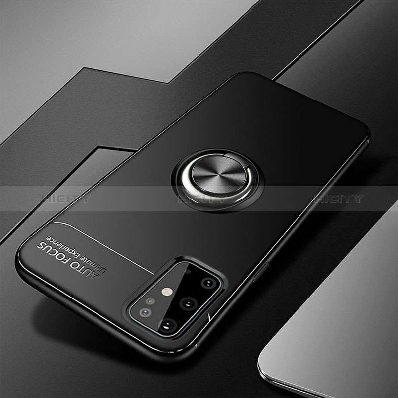 Silikon Hülle Handyhülle Ultra Dünn Schutzhülle Tasche Flexible mit Magnetisch Fingerring Ständer JM3 für Samsung Galaxy S20 Plus 5G groß