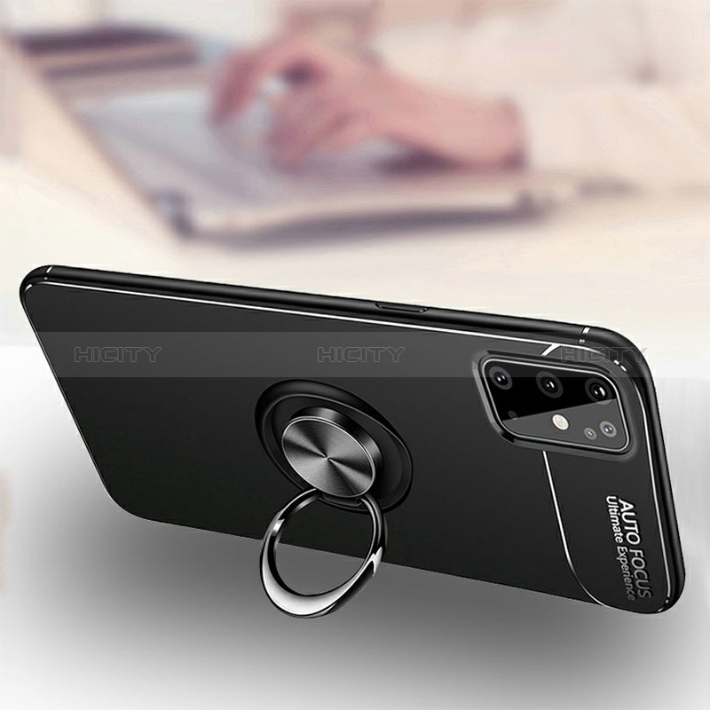Silikon Hülle Handyhülle Ultra Dünn Schutzhülle Tasche Flexible mit Magnetisch Fingerring Ständer JM3 für Samsung Galaxy S20 Plus 5G groß
