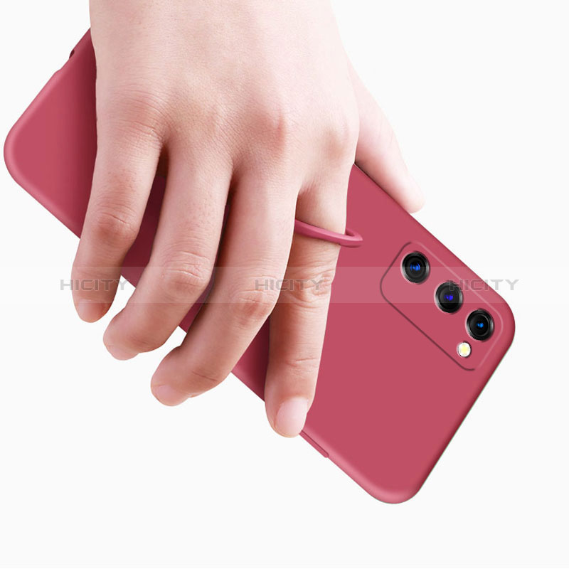 Silikon Hülle Handyhülle Ultra Dünn Schutzhülle Tasche Flexible mit Magnetisch Fingerring Ständer S01 für Samsung Galaxy S20 FE 5G