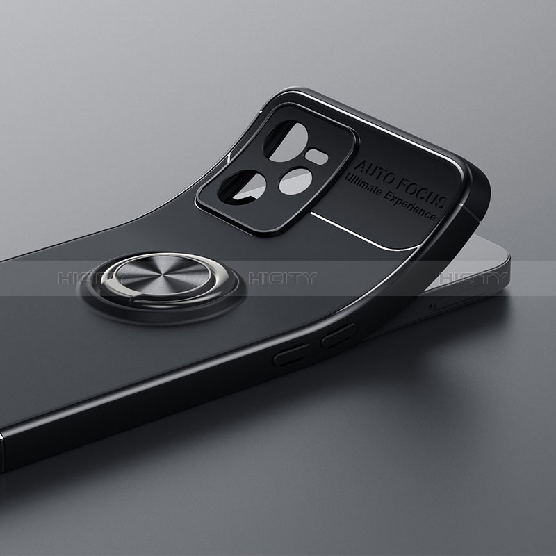 Silikon Hülle Handyhülle Ultra Dünn Schutzhülle Tasche Flexible mit Magnetisch Fingerring Ständer SD1 für Realme Narzo 50A Prime groß