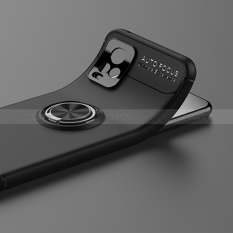 Silikon Hülle Handyhülle Ultra Dünn Schutzhülle Tasche Flexible mit Magnetisch Fingerring Ständer SD1 für Vivo V20 groß