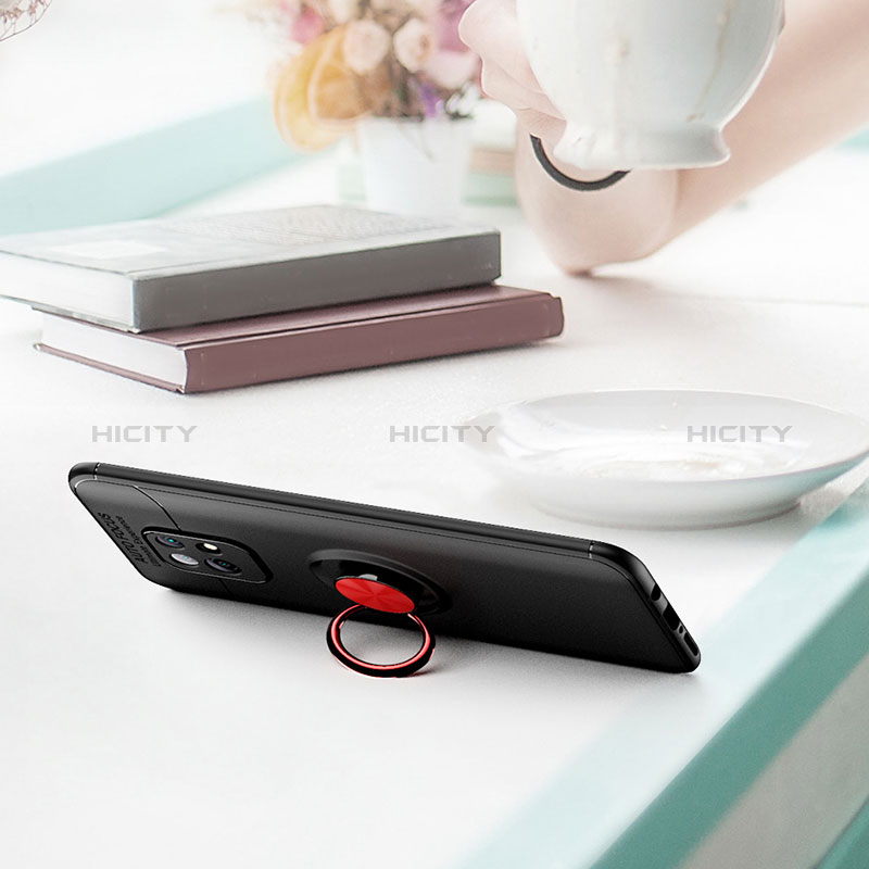 Silikon Hülle Handyhülle Ultra Dünn Schutzhülle Tasche Flexible mit Magnetisch Fingerring Ständer SD1 für Xiaomi Redmi 10X 5G