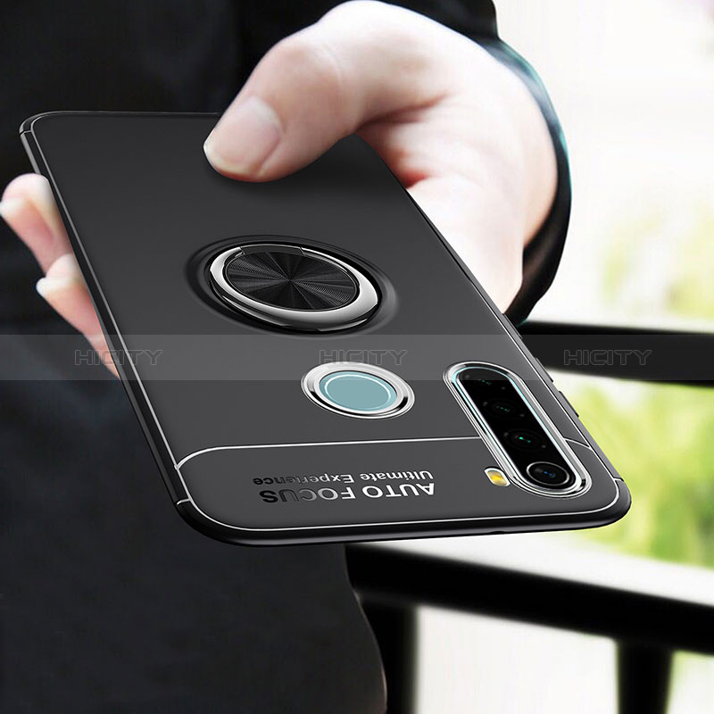 Silikon Hülle Handyhülle Ultra Dünn Schutzhülle Tasche Flexible mit Magnetisch Fingerring Ständer SD1 für Xiaomi Redmi Note 8 (2021)