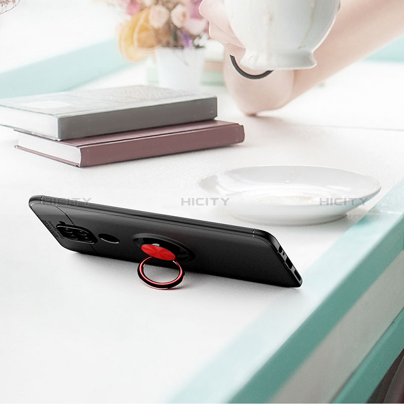 Silikon Hülle Handyhülle Ultra Dünn Schutzhülle Tasche Flexible mit Magnetisch Fingerring Ständer SD2 für Xiaomi Redmi 10X 4G
