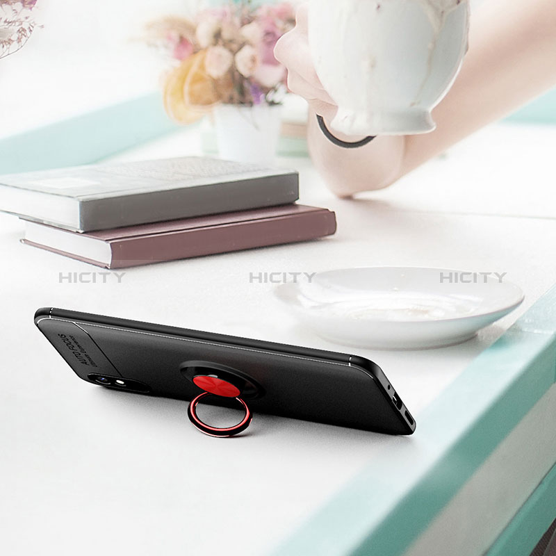 Silikon Hülle Handyhülle Ultra Dünn Schutzhülle Tasche Flexible mit Magnetisch Fingerring Ständer SD2 für Xiaomi Redmi 9A