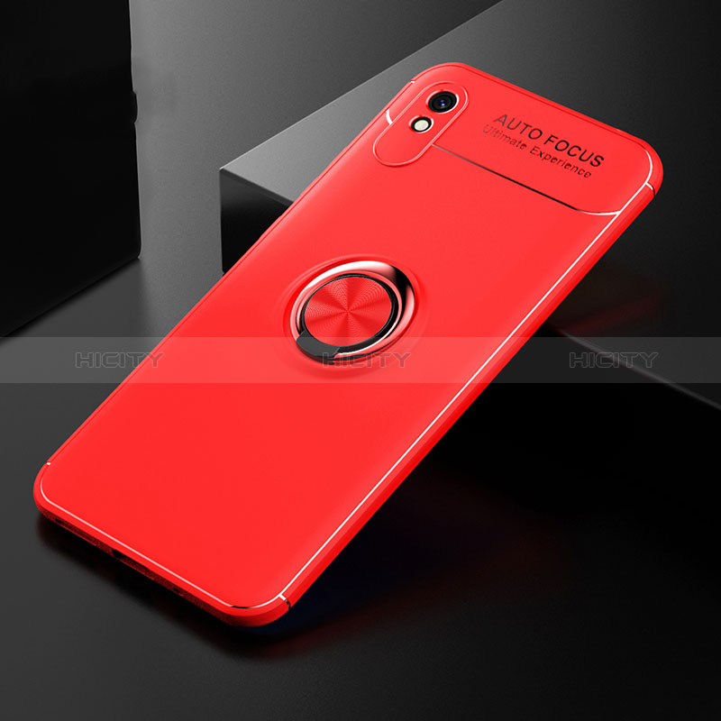 Silikon Hülle Handyhülle Ultra Dünn Schutzhülle Tasche Flexible mit Magnetisch Fingerring Ständer SD2 für Xiaomi Redmi 9A