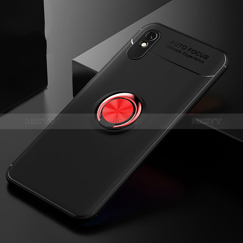 Silikon Hülle Handyhülle Ultra Dünn Schutzhülle Tasche Flexible mit Magnetisch Fingerring Ständer SD2 für Xiaomi Redmi 9i groß