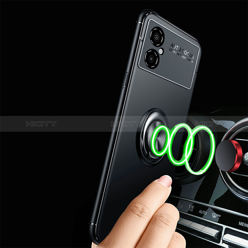 Silikon Hülle Handyhülle Ultra Dünn Schutzhülle Tasche Flexible mit Magnetisch Fingerring Ständer SD3 für Xiaomi Redmi Note 11R 5G
