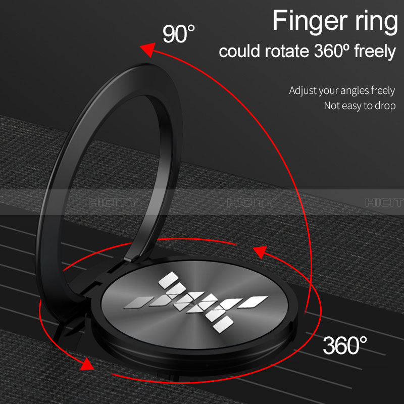 Silikon Hülle Handyhülle Ultra Dünn Schutzhülle Tasche Flexible mit Magnetisch Fingerring Ständer X02L für Samsung Galaxy F02S SM-E025F