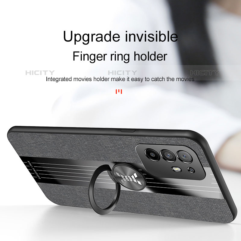 Silikon Hülle Handyhülle Ultra Dünn Schutzhülle Tasche Flexible mit Magnetisch Fingerring Ständer X03L für Oppo A94 5G