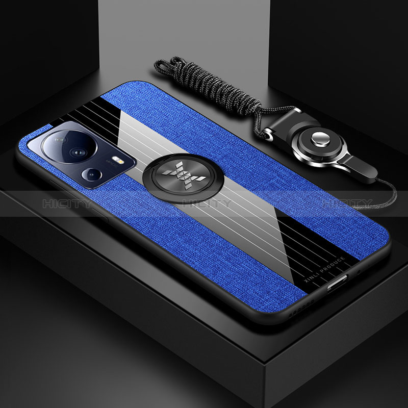 Silikon Hülle Handyhülle Ultra Dünn Schutzhülle Tasche Flexible mit Magnetisch Fingerring Ständer X03L für Xiaomi Mi 13 Lite 5G
