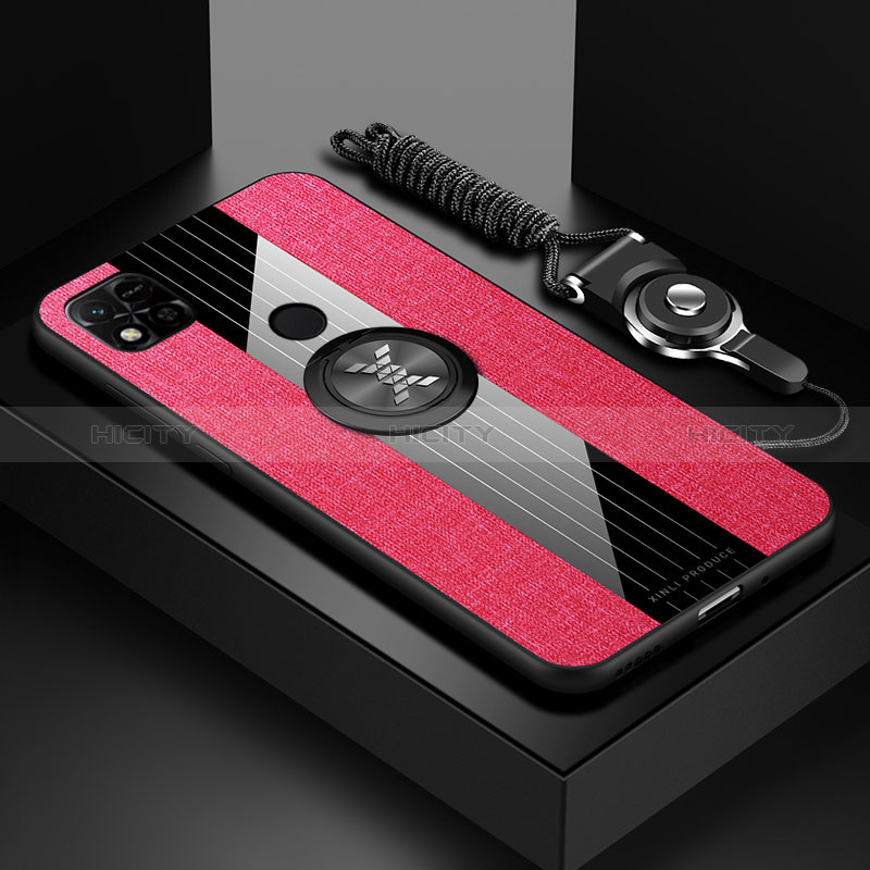 Silikon Hülle Handyhülle Ultra Dünn Schutzhülle Tasche Flexible mit Magnetisch Fingerring Ständer X03L für Xiaomi Redmi 10A 4G