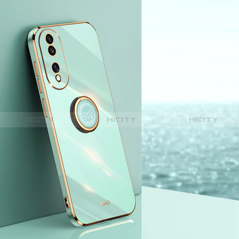 Silikon Hülle Handyhülle Ultra Dünn Schutzhülle Tasche Flexible mit Magnetisch Fingerring Ständer XL1 für Huawei Honor 70 5G