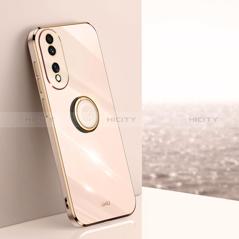 Silikon Hülle Handyhülle Ultra Dünn Schutzhülle Tasche Flexible mit Magnetisch Fingerring Ständer XL1 für Huawei Honor 70 5G