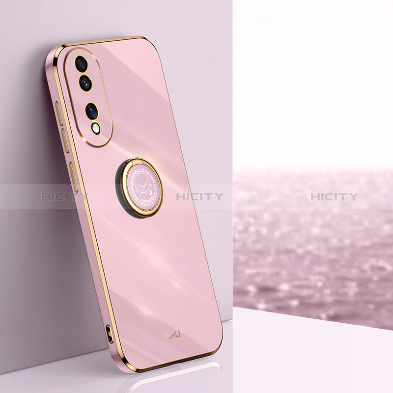 Silikon Hülle Handyhülle Ultra Dünn Schutzhülle Tasche Flexible mit Magnetisch Fingerring Ständer XL1 für Huawei Honor 70 5G