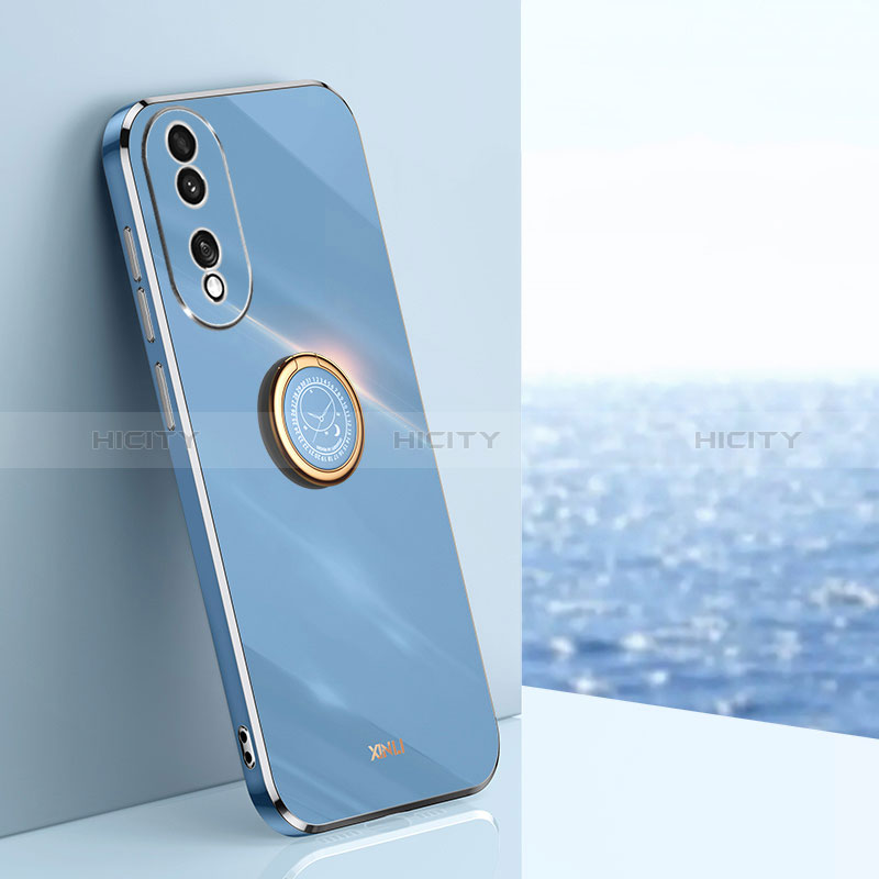 Silikon Hülle Handyhülle Ultra Dünn Schutzhülle Tasche Flexible mit Magnetisch Fingerring Ständer XL1 für Huawei Honor 70 5G
