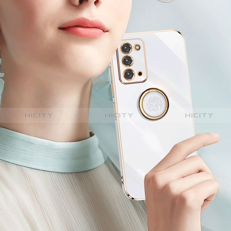 Silikon Hülle Handyhülle Ultra Dünn Schutzhülle Tasche Flexible mit Magnetisch Fingerring Ständer XL1 für Samsung Galaxy Note 20 5G groß