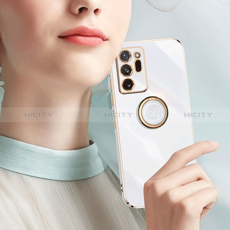 Silikon Hülle Handyhülle Ultra Dünn Schutzhülle Tasche Flexible mit Magnetisch Fingerring Ständer XL1 für Samsung Galaxy Note 20 Ultra 5G