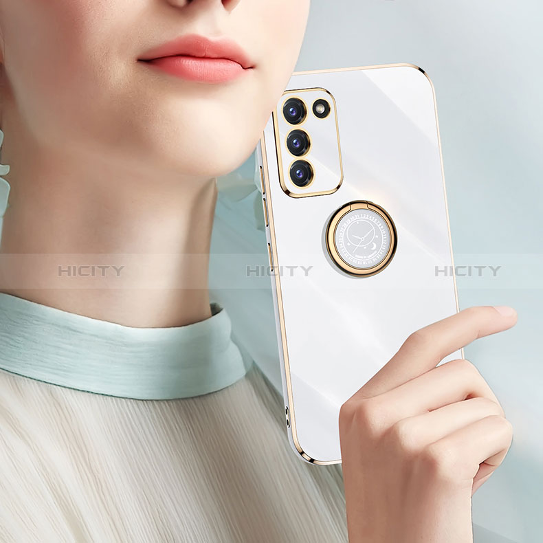 Silikon Hülle Handyhülle Ultra Dünn Schutzhülle Tasche Flexible mit Magnetisch Fingerring Ständer XL1 für Samsung Galaxy S20 5G