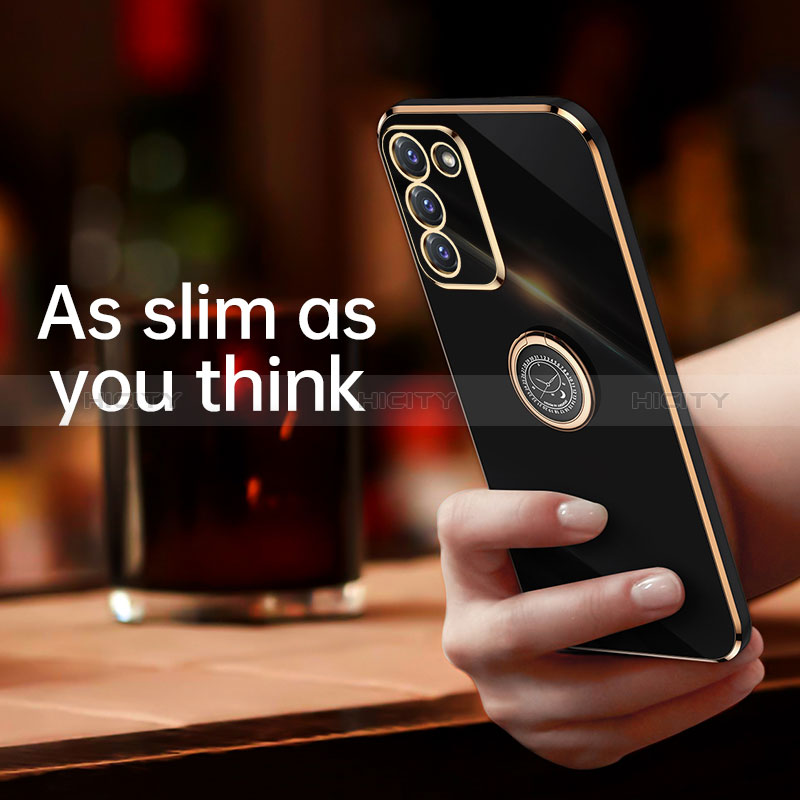Silikon Hülle Handyhülle Ultra Dünn Schutzhülle Tasche Flexible mit Magnetisch Fingerring Ständer XL1 für Samsung Galaxy S20 FE 5G groß