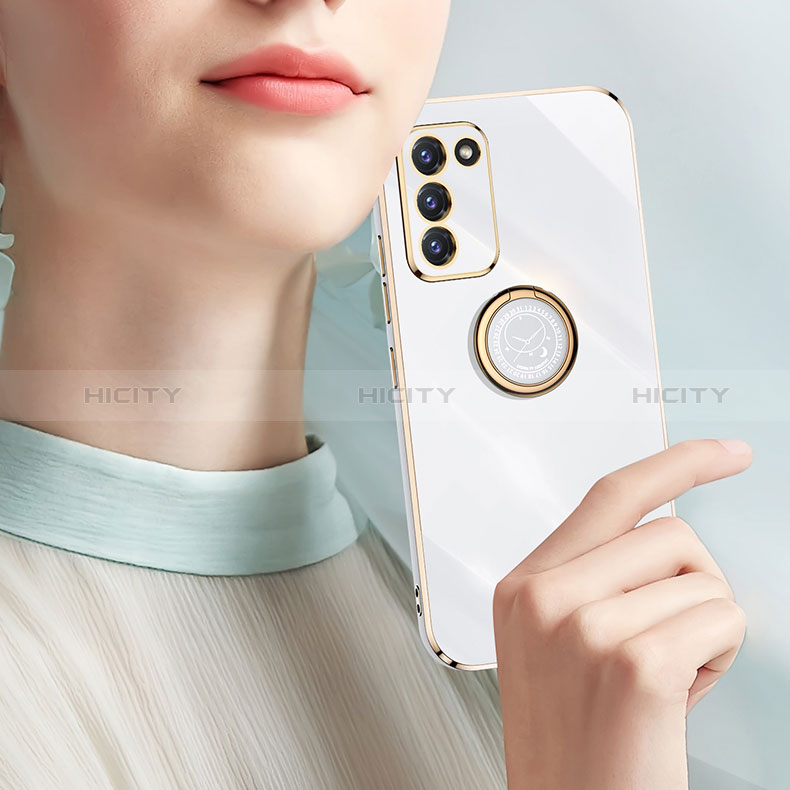 Silikon Hülle Handyhülle Ultra Dünn Schutzhülle Tasche Flexible mit Magnetisch Fingerring Ständer XL1 für Samsung Galaxy S20 FE 5G groß