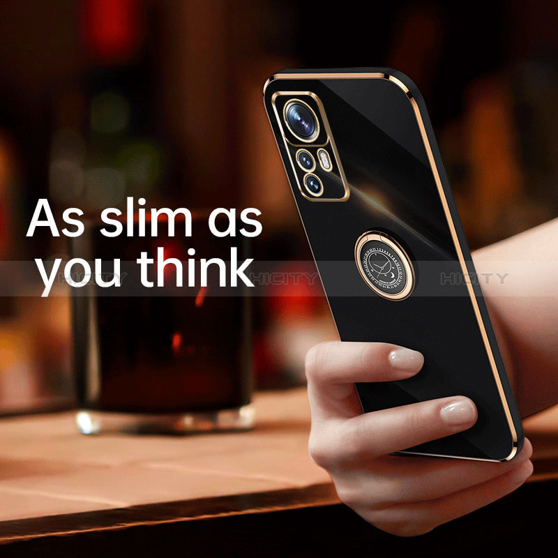 Silikon Hülle Handyhülle Ultra Dünn Schutzhülle Tasche Flexible mit Magnetisch Fingerring Ständer XL1 für Xiaomi Mi 12T Pro 5G